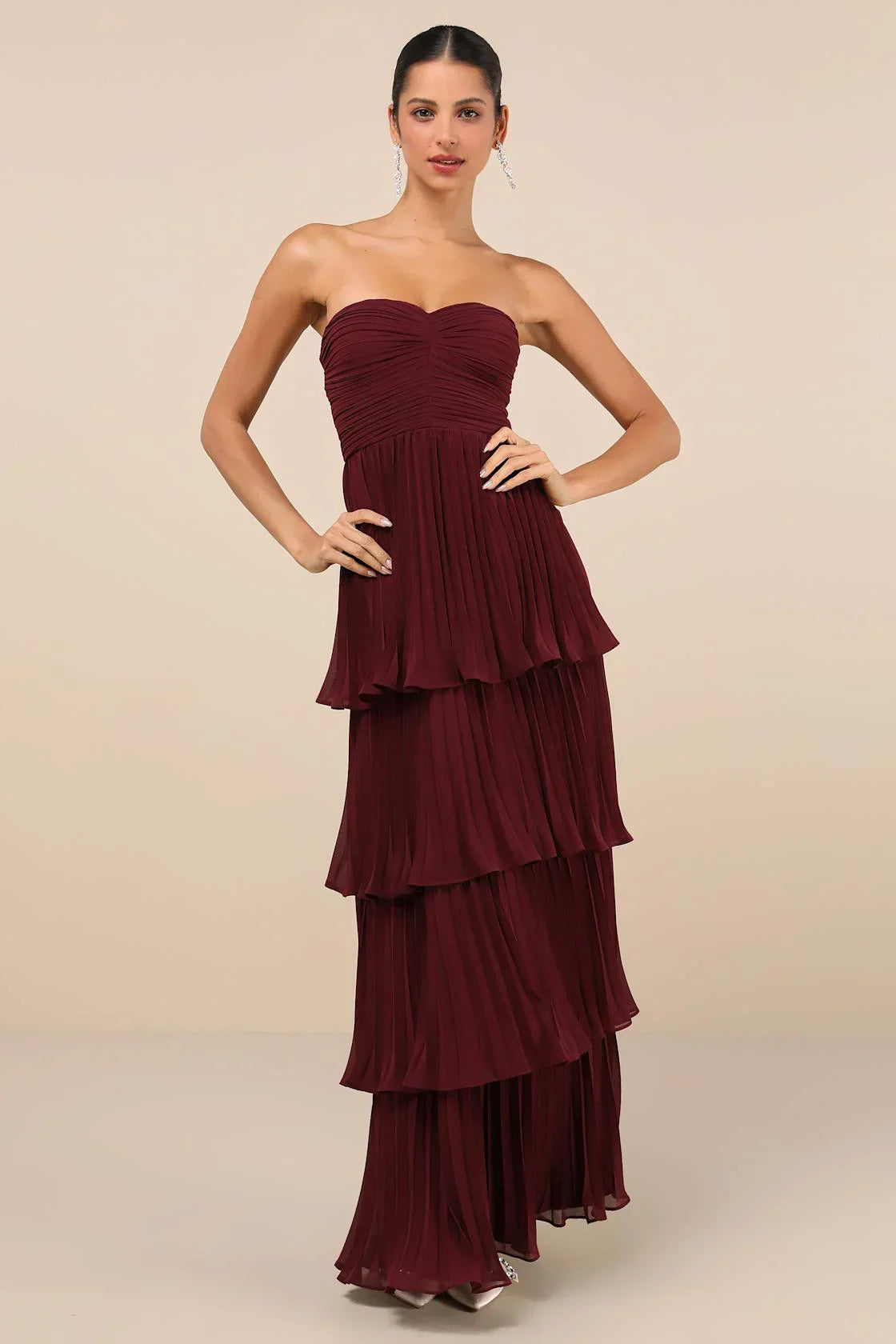 Vestido Maxi con Volantes