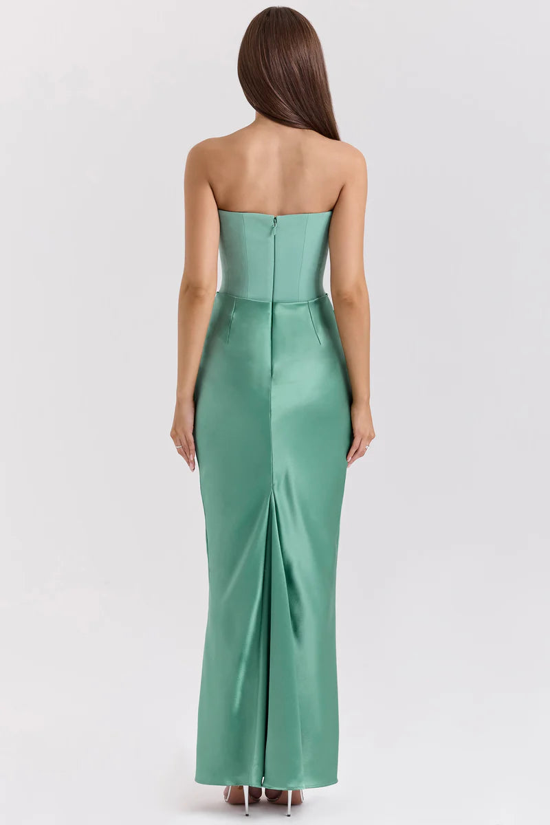 Rose – Vestido Maxi Corset Sin Tirantes