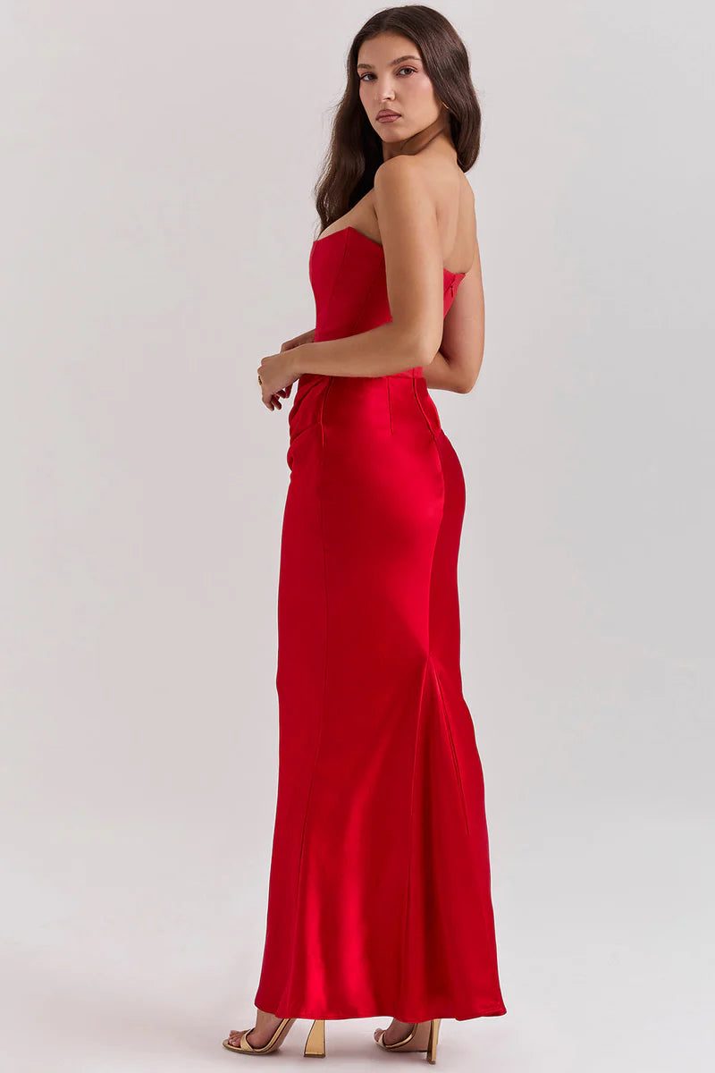 Rose – Vestido Maxi Corset Sin Tirantes