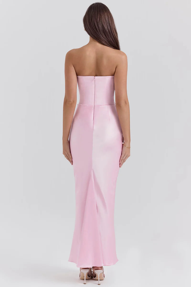 Rose – Vestido Maxi Corset Sin Tirantes