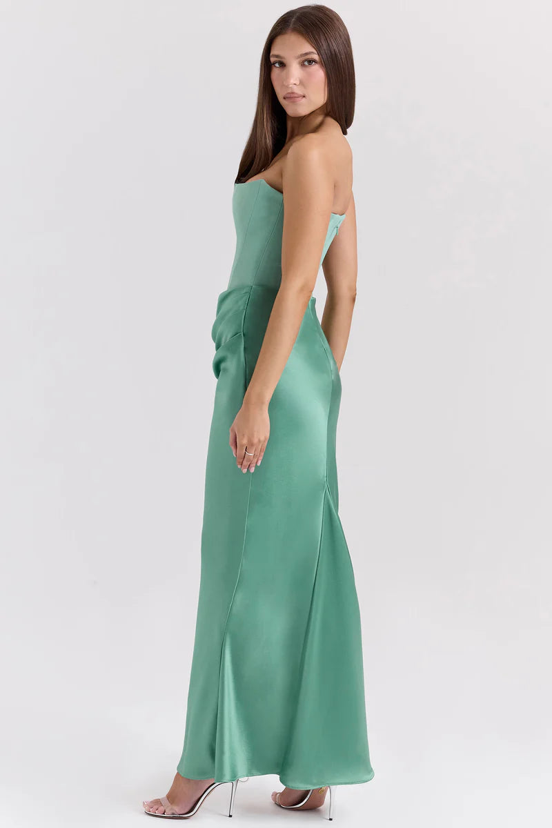 Rose – Vestido Maxi Corset Sin Tirantes