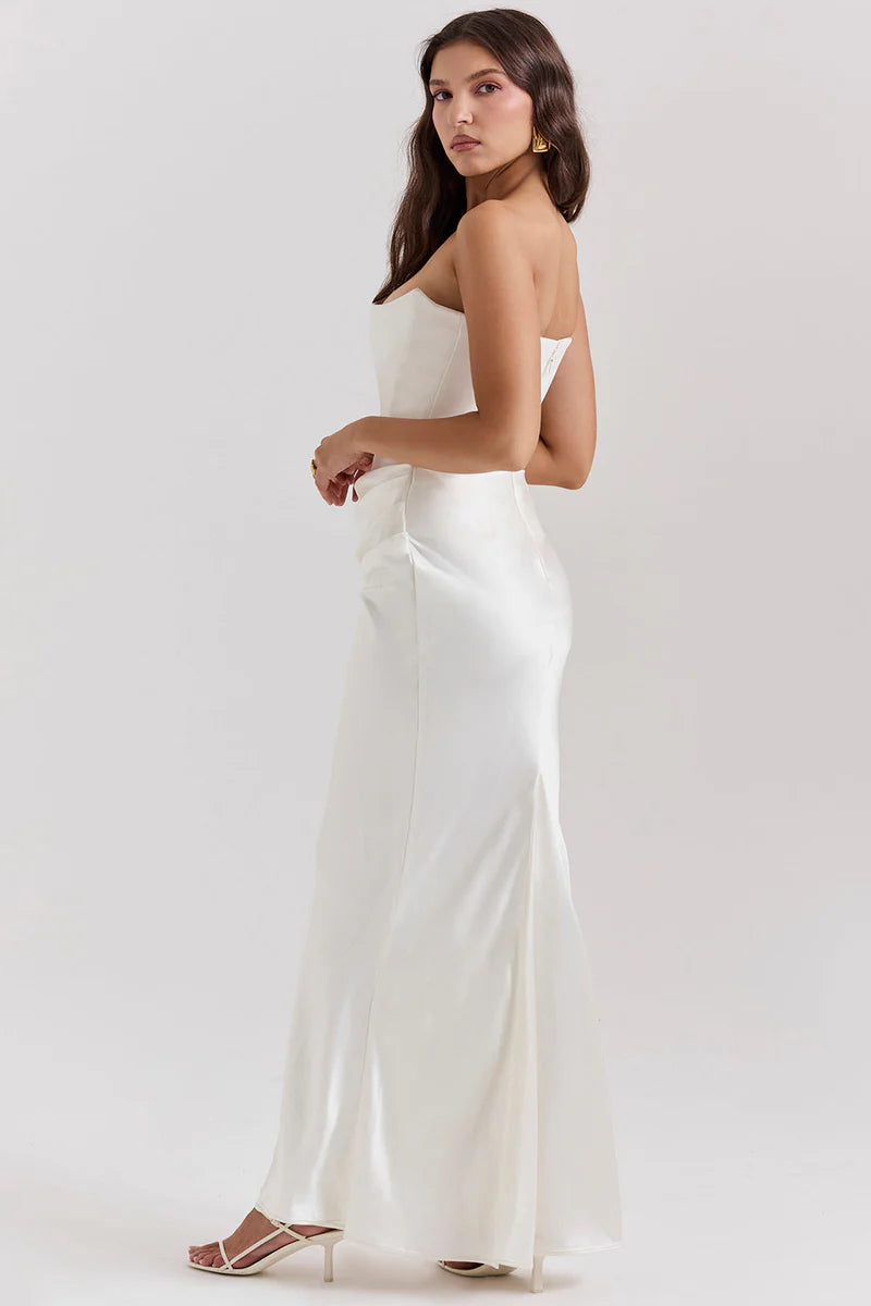 Rose – Vestido Maxi Corset Sin Tirantes