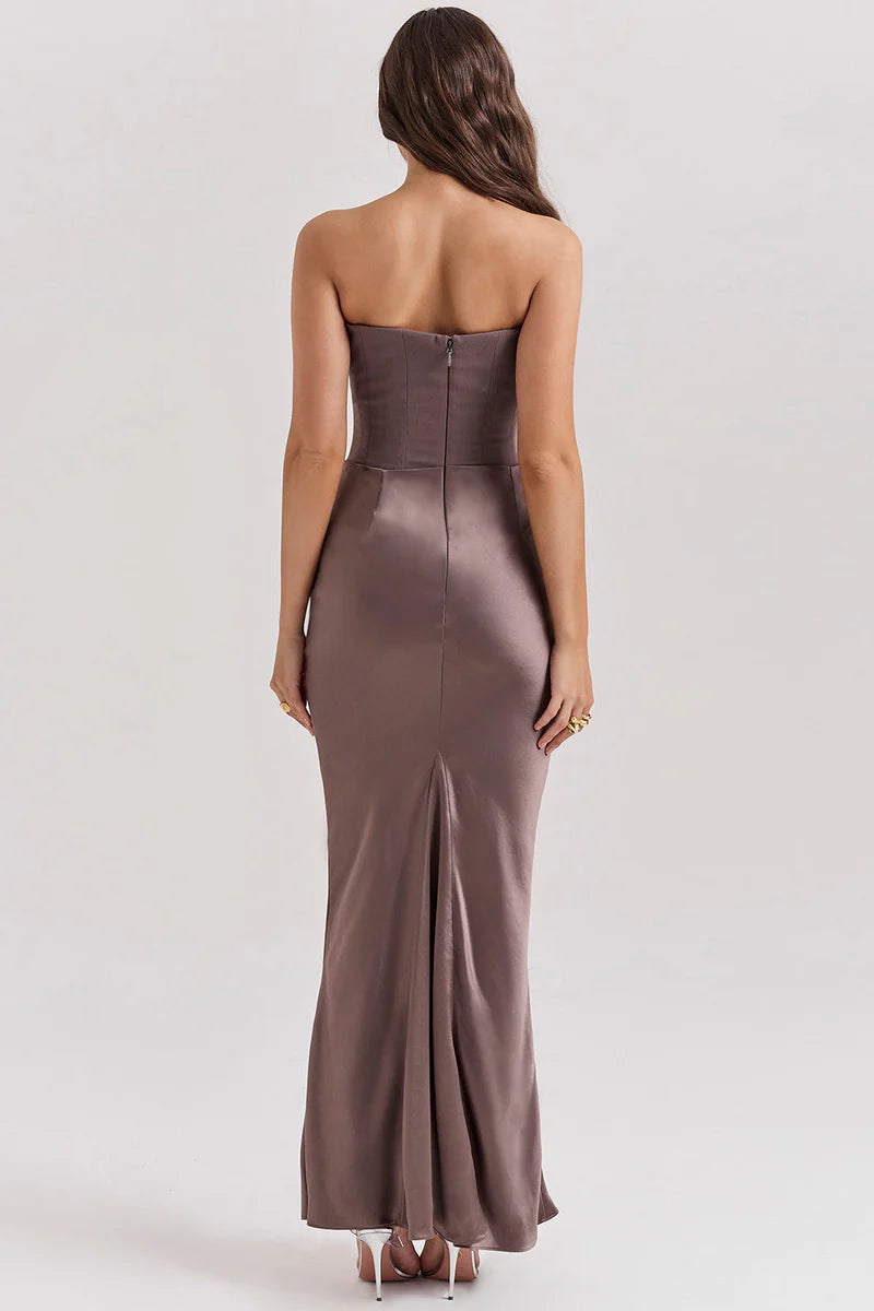 Rose – Vestido Maxi Corset Sin Tirantes